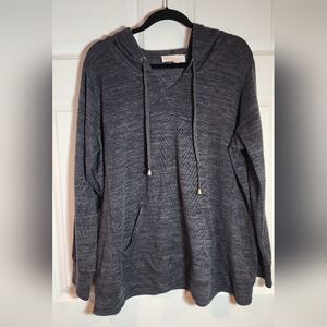 Philosophy Hooded Sweater - Charcoal Gray 1X Minor Wash Wear